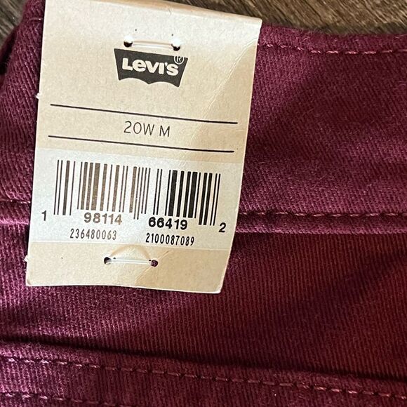 Levi's Plus Classic Straight Jeans Windsor Wine- Size 20W - Picture 7 of 13